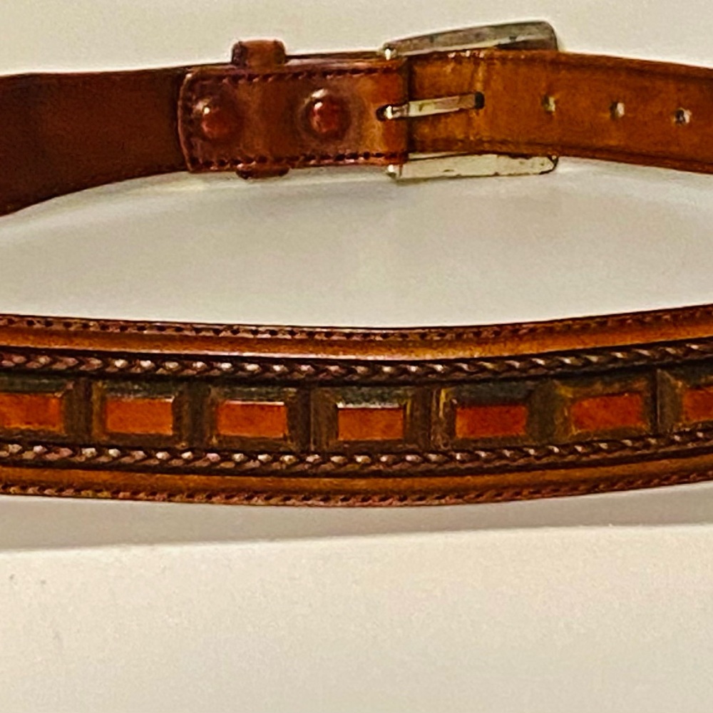Brown leather Brighton belt waist size 34